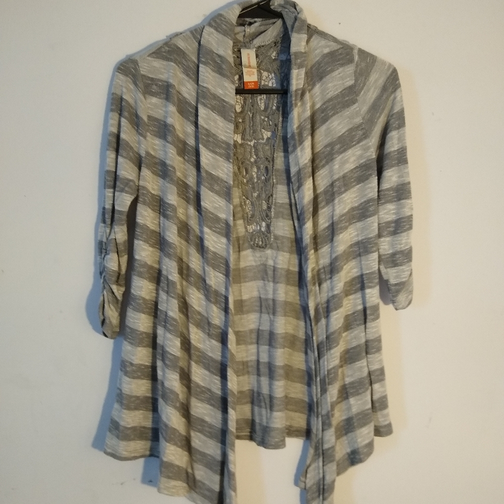 striped cardigan